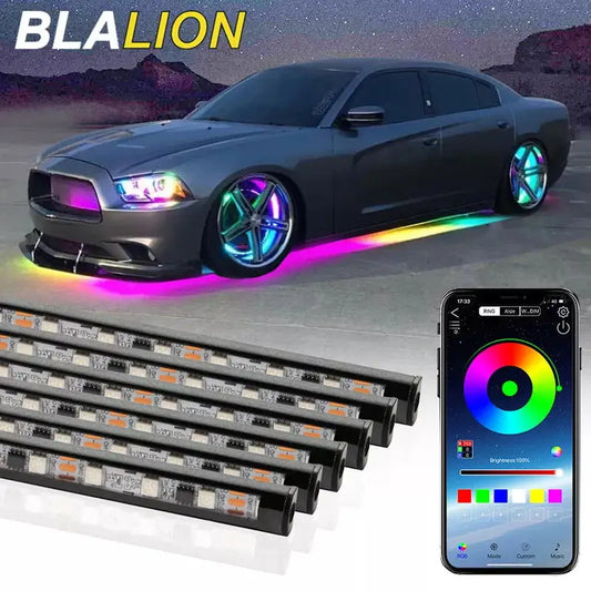SEAMETAL Car Flexible Underglow Strip Light LED Underbody Remote APP